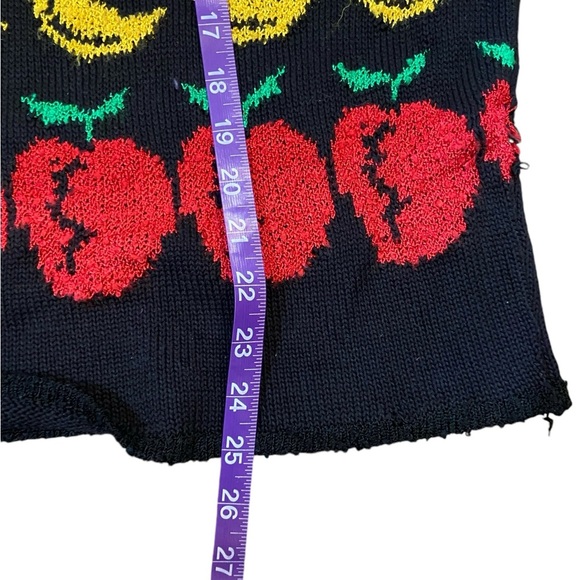 Vintage French Rags Hand-Loomed Fruit Crew Neck Sweater - Picture 11 of 16